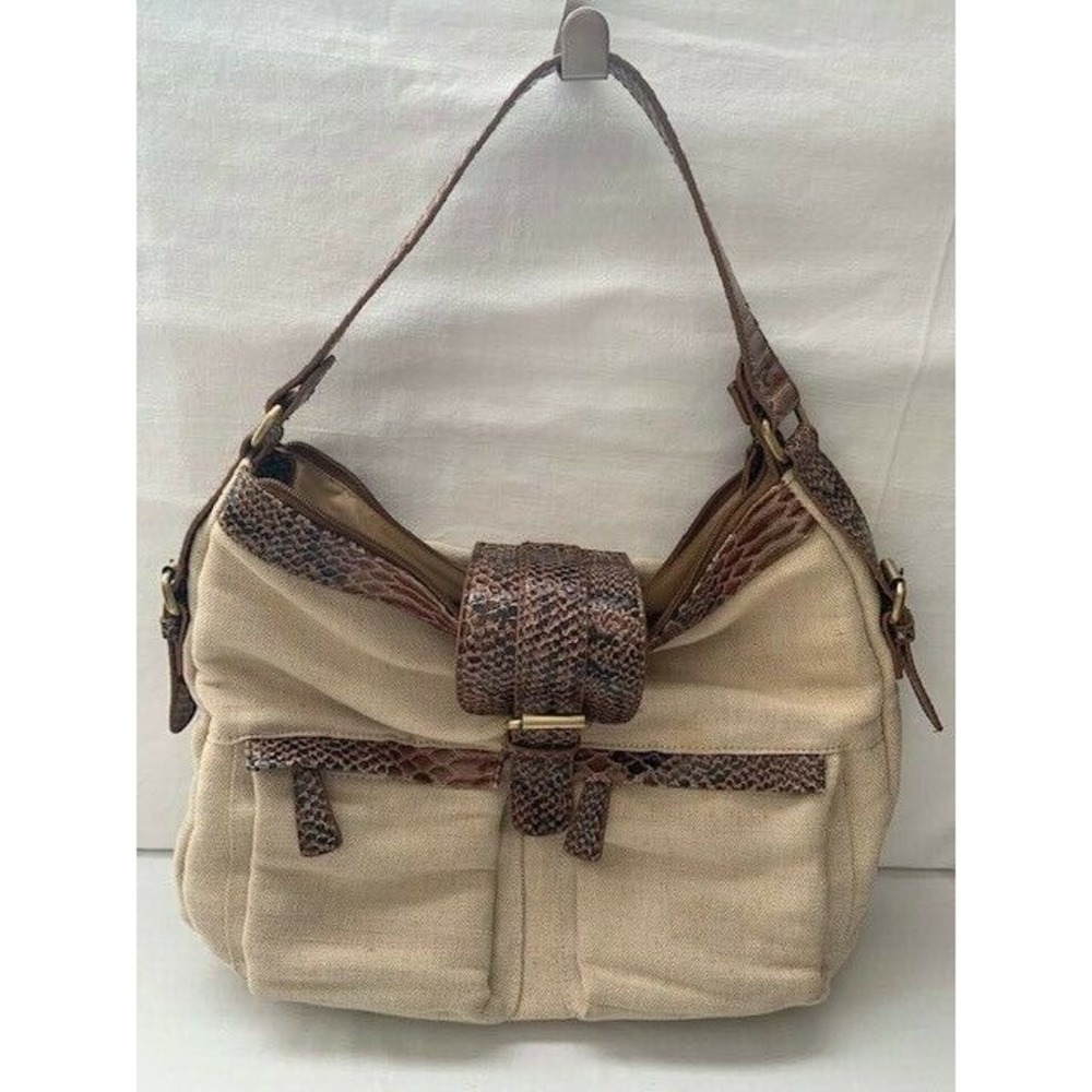 PRE-OWNED POPPIE JONES BEIGE SHOULDER BAG